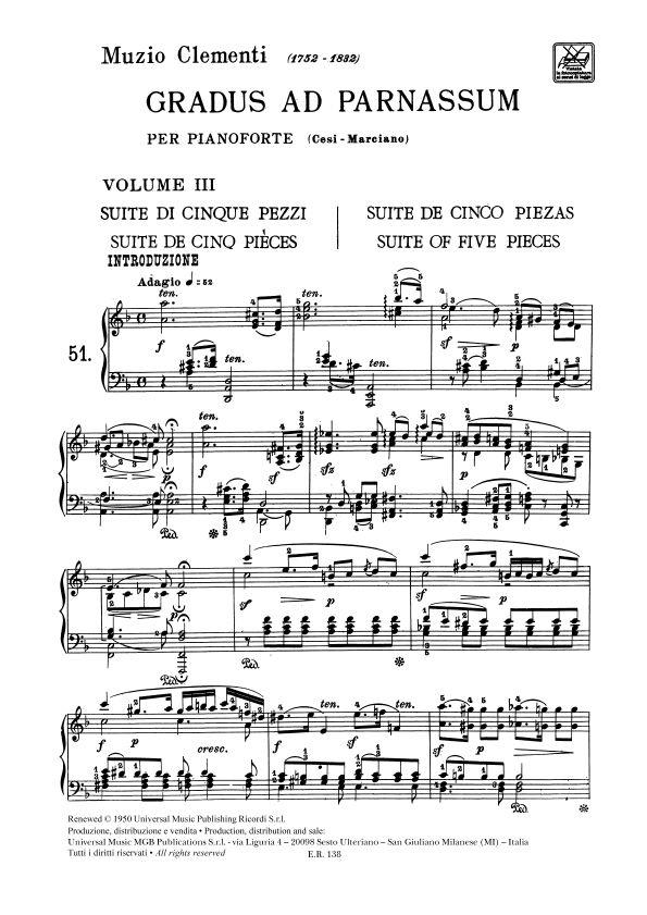 Gradus Ad Parnassum. Volume III - Per Pianoforte - pro klavír